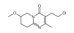 3-(2-氯乙基)-6,7,8,9-四氢-7-甲氧基-2-甲基-4H-吡啶并[1,2-a]嘧啶-4-酮结构式