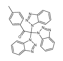 2,2,2-tris(1H-benzo[d][1,2,3]triazol-1-yl)-1-(p-tolyl)ethanone结构式