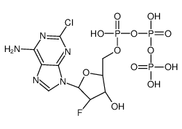 [[(2R,3R,4S,5R)-5-(6-amino-2-chloropurin-9-yl)-4-fluoro-3-hydroxyoxolan-2-yl]methoxy-hydroxyphosphoryl] phosphono hydrogen phosphate结构式