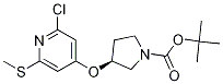 (S)-3-(2-氯-6-甲硫基-吡啶-4-基氧基)-吡咯烷-1-羧酸叔丁基酯结构式