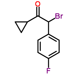 2-溴-1-环丙基-2-(4-氟苯基)乙酮结构式