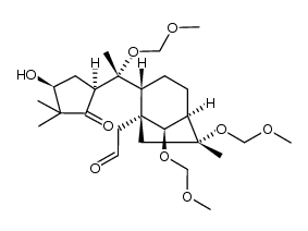 2-((1R,2R,5R,6R,8R)-2-((R)-1-((1S,4S)-4-hydroxy-3,3-dimethyl-2-oxocyclopentyl)-1-(methoxymethoxy)ethyl)-6,8-bis(methoxymethoxy)-6-methylbicyclo[3.2.1]octan-1-yl)acetaldehyde结构式
