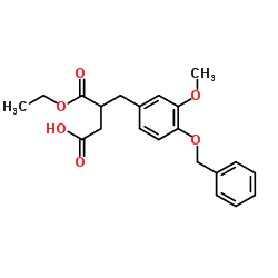 3-[4-(Benzyloxy)-3-methoxybenzyl]-4-ethoxy-4-oxobutanoic acid Structure