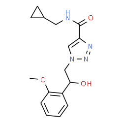 N-(cyclopropylmethyl)-1-(2-hydroxy-2-(2-methoxyphenyl)ethyl)-1H-1,2,3-triazole-4-carboxamide Structure