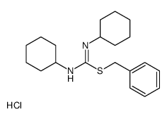 benzyl N,N'-dicyclohexylcarbamimidothioate,hydrochloride结构式