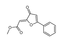 methyl 2-(3-oxo-5-phenylfuran-2-ylidene)acetate结构式