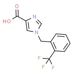 1-(2-(trifluoromethyl)benzyl)-1H-imidazole-4-carboxylic acid structure