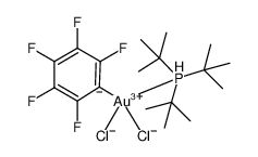 [AuIII(C6F5)Cl2(PtBu3)]结构式