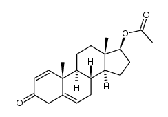 17β-Acetoxy-3-oxo-Δ1,5-androstadien Structure