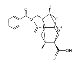 (2R,2aR,2a1R,3aR,4S,5aR)-2a1-((benzoyloxy)methyl)-4-methyl-3a-(prop-1-en-2-yl)hexahydro-2H-1,5-dioxa-2,4-methanocyclobuta[cd]pentalene-2-carboxylic acid Structure