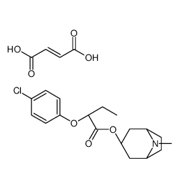 (E)-but-2-enedioic acid,(8-methyl-8-azabicyclo[3.2.1]octan-3-yl) (2R)-2-(4-chlorophenoxy)butanoate Structure