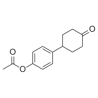 4-(4-氧代环己基)苯基乙酸酯结构式