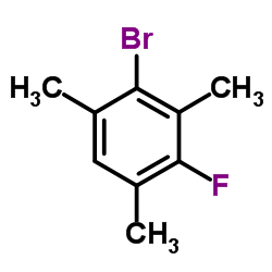 2-溴-4-氟-1,3,5-三甲基苯结构式