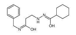N-benzyl-3-[2-(cyclohexanecarbonyl)hydrazinyl]propanamide Structure