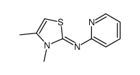(E)-3,4-dimethyl-N-pyridin-2-yl-1,3-thiazol-2-imine Structure