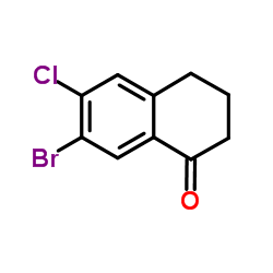 7-Bromo-6-chloro-3,4-dihydro-1(2H)-naphthalenone结构式
