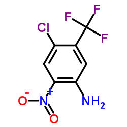2-硝基-4-氯-5-三氟甲基苯胺结构式