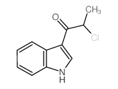 2-氯-1-(1H-吲哚-3-基)-1-丙酮结构式
