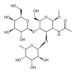 Lewis X三糖,甲基糖苷结构式