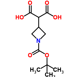 2-(1-(叔丁氧基羰基)氮杂啶-3-基)丙二酸结构式