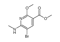 5-溴-2-甲氧基-6-(甲基氨基)烟酸甲酯结构式