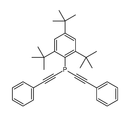bis(2-phenylethynyl)-(2,4,6-tritert-butylphenyl)phosphane结构式