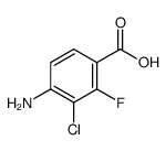 4-氨基-3-氯-2-氟苯甲酸结构式