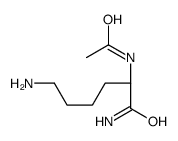 (2S)-2-acetamido-6-aminohexanamide Structure