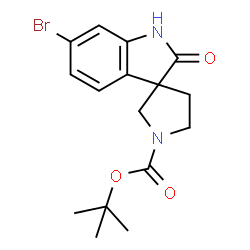 6-溴-2-氧代螺[二氢吲哚-3,3'-吡咯烷] -1'-羧酸叔丁酯结构式