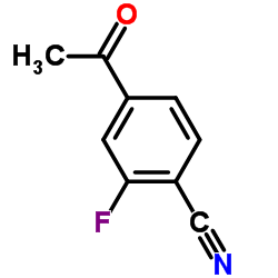 4-乙酰基-2-氟苯甲腈结构式