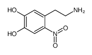 4-(2-aminoethyl)-5-nitrobenzene-1,2-diol结构式