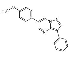 6-(4-甲氧基-苯基)-3-苯基-吡唑并[1,5-a]嘧啶结构式