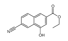 6-氰基-4-羟基-2-萘羧酸乙酯结构式
