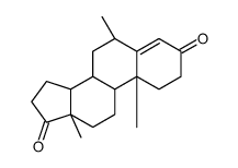 (6S,8R,9S,10R,13S,14S)-6,10,13-trimethyl-2,6,7,8,9,11,12,14,15,16-decahydro-1H-cyclopenta[a]phenanthrene-3,17-dione结构式