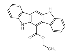 ETHYL 5,11-DIHYDROINDOLO[3,2-B]CARBAZOLE-6-CARBOXYLATE结构式