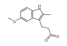 5-methoxy-2-methyl-3-(2-nitro-ethyl)-indole结构式