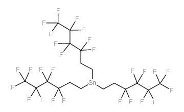 三(3,3,4,4,5,5,6,6,6-九氟己基)氢化锡结构式