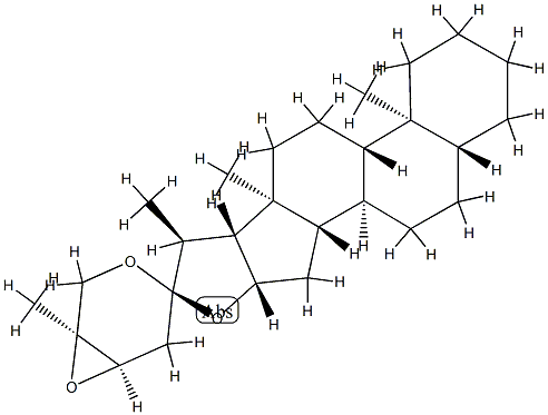 (24R,25S)-24,25-Epoxy-5α-spirostane结构式