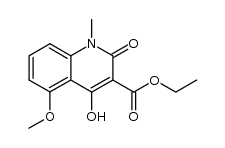 4-羟基-5-甲氧基-1-甲基-2-氧代-1,2-二氢喹啉-3-羧酸乙酯结构式