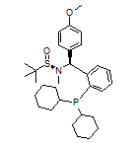 [S(R)]-N-[(S)-[2-(二环己基膦)苯基](4-甲氧基苯基)甲基]-N-甲基-2-叔丁基亚磺酰胺结构式
