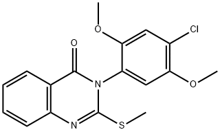 3-(4-氯-2,5-二甲氧基苯基)-2-(甲硫基)-4(3H)-喹唑啉酮结构式