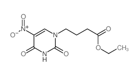 1(2H)-Pyrimidinebutanoicacid, 3,4-dihydro-5-nitro-2,4-dioxo-, ethyl ester结构式