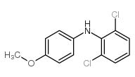 2,6-二氯-N-(4-甲氧基苯基)苯胺结构式