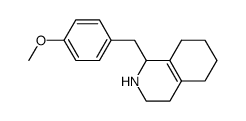 (S)-1,2,3,4,5,6,7,8-octahydro-1-[(4-methoxyphenyl)methyl]isoquinoline结构式