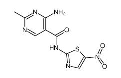4-Amino-2-methyl-N-(5-nitro-2-thiazolyl)-5-pyrimidinecarboxamide结构式