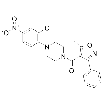 [4-(2-氯-4-硝基苯基)-1-哌嗪基](5-甲基-3-苯基-4-异恶唑基)甲酮图片