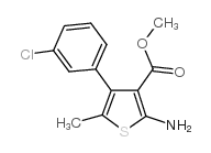 2-氨基-4-(3-氯苯基)-5-甲基噻吩-3-羧酸甲酯结构式