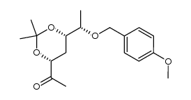 1-((4R,6S)-6-((S)-1-((4-methoxybenzyl)oxy)ethyl)-2,2-dimethyl-1,3-dioxan-4-yl)ethanone Structure
