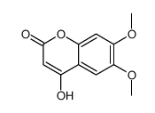 4-hydroxy-6,7-dimethoxychromen-2-one Structure