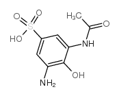3-乙酰氨基-5-氨基-4-羟基苯磺酸结构式